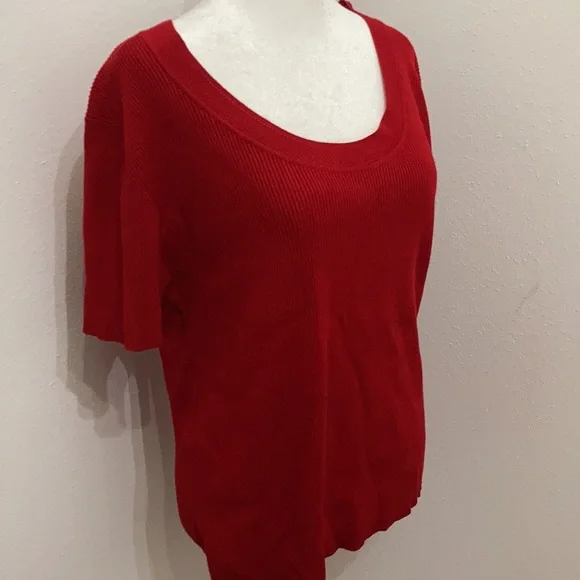 EC Evan Picone Shade of Red Blouse Size XL - Picture 4 of 12